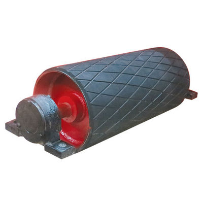 Medium Duty Cast Rubber Lagging Conveyor Drive Pulley